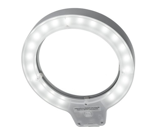 LED Lupenleuchte Lupenlampe Echtglas 3 Dioptrien 800lm 6400K dimmbar Tischklemme 